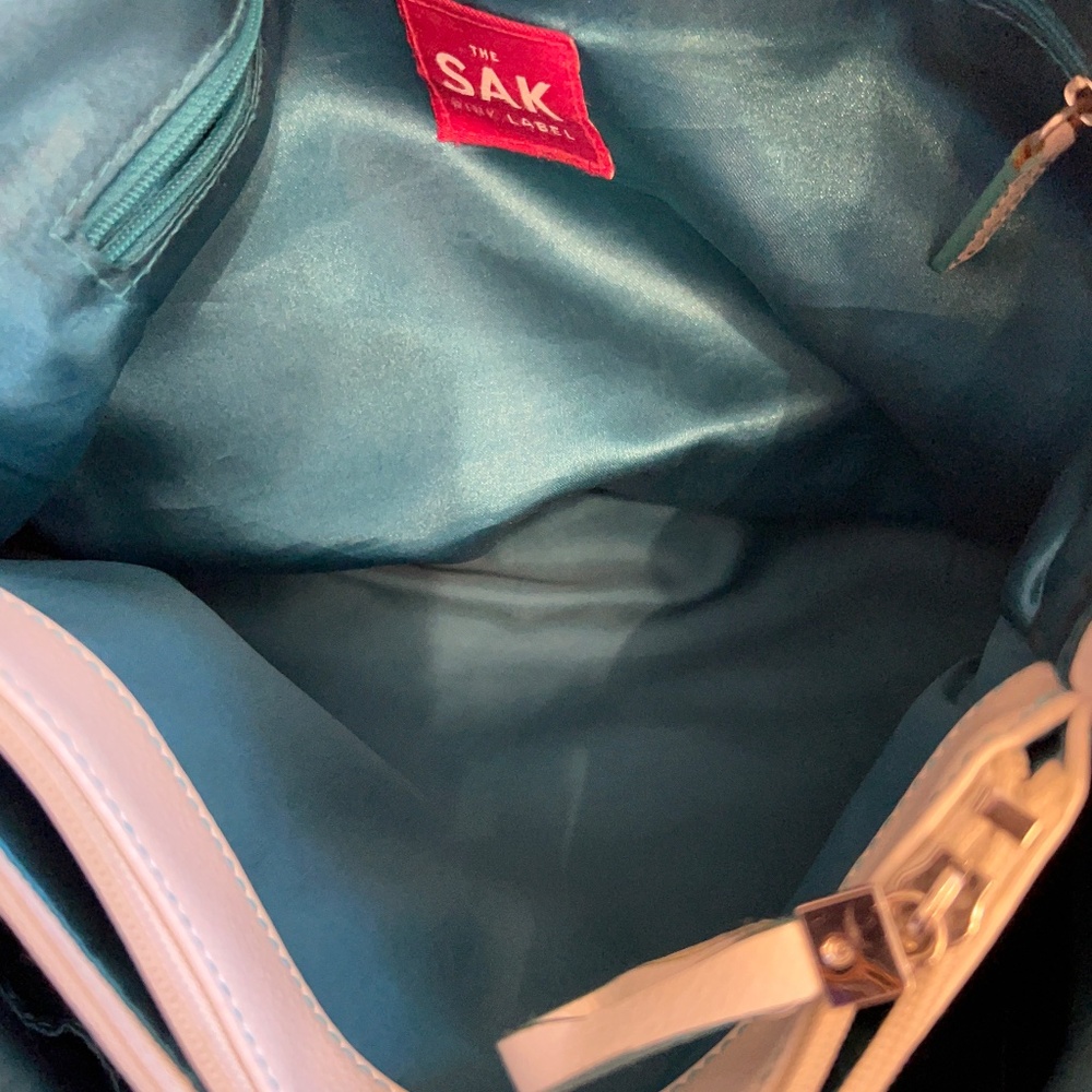 šš»- THE SAK Summer Handbag | Purse | Shoulder Bag Hight blu/white flower pr⦠- Picture 4 of 9